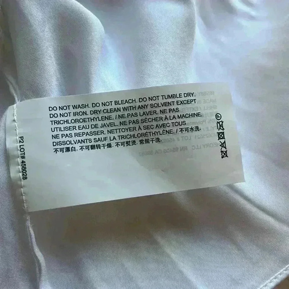 NWOT Theory Halter Cami Tank Top White Mod Lace Sz M Lined Textured Shell - Picture 11 of 11